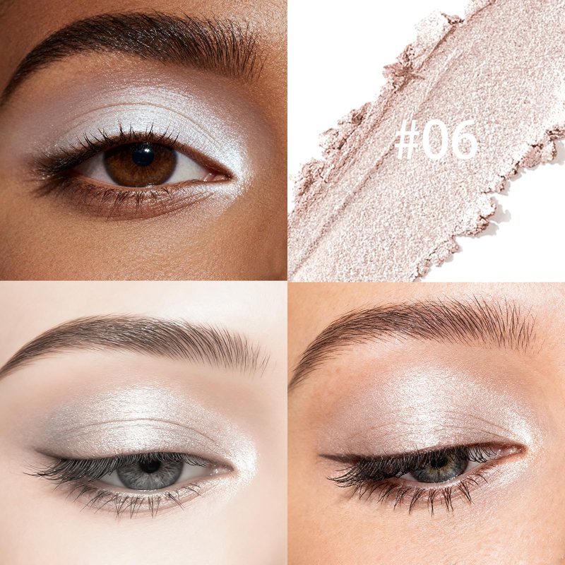 Euphily Matte Cream Eyeshadow Stick, Waterproof Eye Shadow Stick, Long-Lasting and Blendable High Pigmented Single Eyeliner Makeup for Women, 6 Oyster