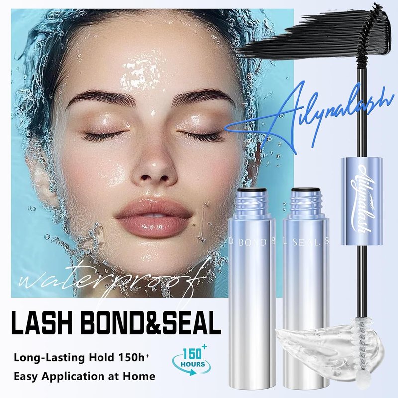 Lash Cluster Glue - 150H Super Strong Hold Waterproof Bond | 2-in-1 Quick Dry, Latex-Free, Black (5ml + 5ml)
