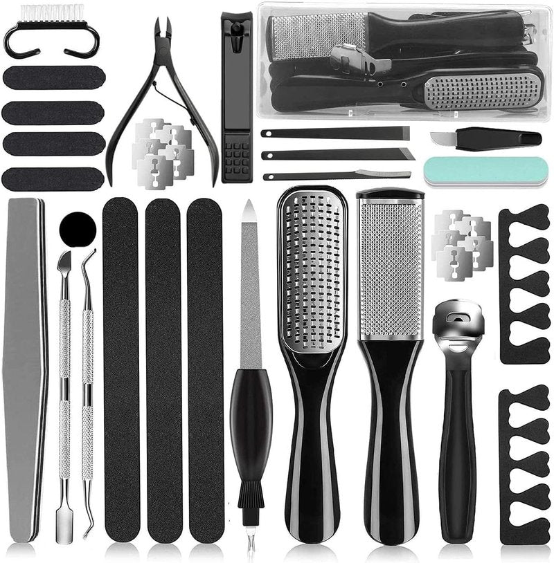 36 in 1 Pedicure Kit - Professional Foot Rasp & Dead Skin Remover for Home and Salon Use