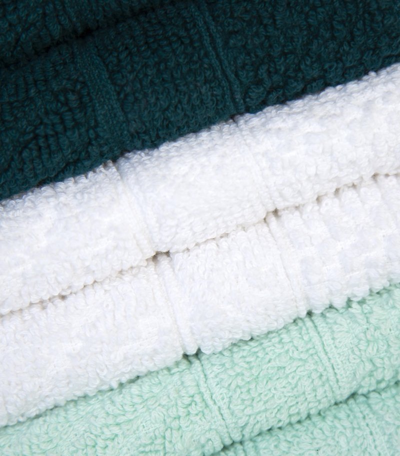 Pleasant Home Chevron Wash Cloths Set - 12 Pack (12” x 12”) – 509 GSM - 100% Ring Spun Cotton Wash Cloth - Super Soft and Highly Absorbent Face Towels (Green, White & Mint)