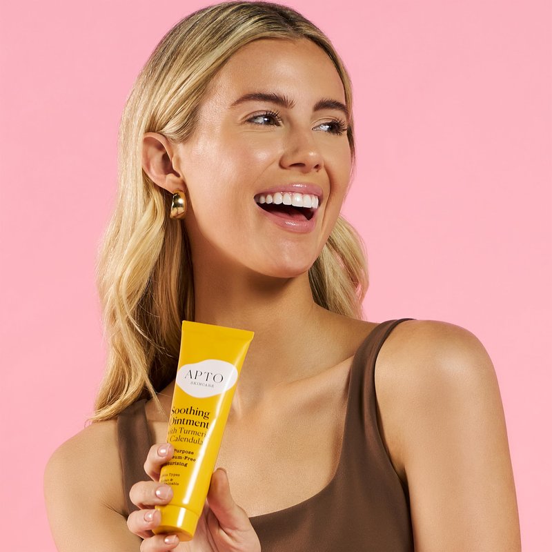 APTO Soothing Ointment w/Turmeric & Calendula: Ultra-Moisturizing Barrier Cream for Dry, Chapped Skin on Your Body, Face, or Lips, 3 oz.
