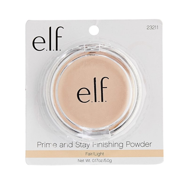 e.l.f. Prime & Stay Finishing Powder, Sets Makeup, Controls Shine & Smooths Complexion, Sheer, 0.18 Oz (5g)