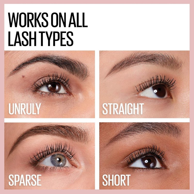 4D Silk Fiber Lash Mascara Waterproof Volume Lengthening Thick Curly Eyelash Makeup Lengthening Curling Smudge Proof Long Lasting Black Eyelash No Clumping