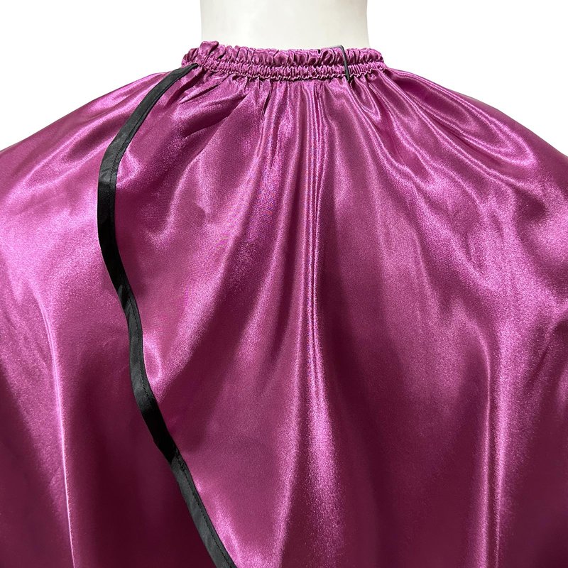 Pelocapa Salon Styling Capes for Clients, Hair Dye Cutting Capes with Elastic Hooks, Waterproof Light Weight Satin Sheen Styling Cape Barber Gown for Stylist, 63”*56”(Purple)