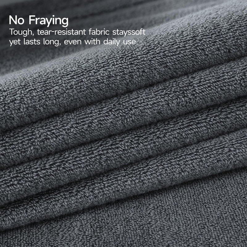 REDKISS Luxury Washcloths for Showering, 13x13 inch, 100% Cotton Premium Wash Cloths Set of 6, Super Soft and Highly Absorbent Face Towels for Bathroom, Spa, Gym and Hotel, Blue Gray