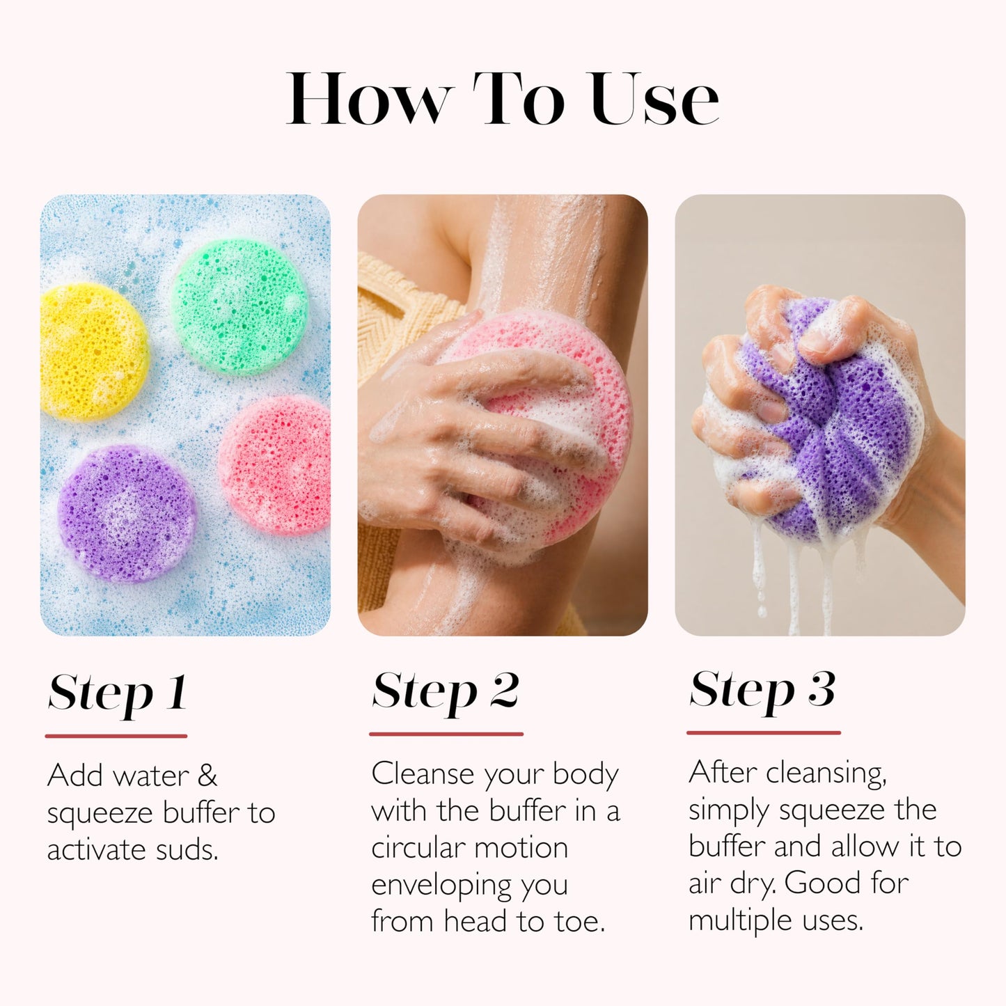 Spongelle Lavender Essentials Body Buffer | Bath & Shower Loofah for Women | Cleanse, Exfoliate, and Nourish in one Easy Step | Cruelty-Free, Vegan, Dermatologist-Tested, Made in USA