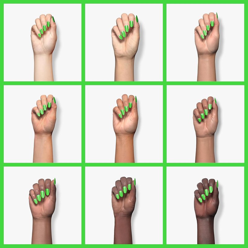Beetles Neon Green Gel Nail Polish - 15ml Soak Off UV LED for Salon & DIY | Lime Green Day Nails