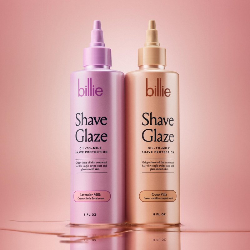 Billie Shave Glaze - Shaving Oil - Oil-to-milk shave protection - Lavender Milk scent - 8oz