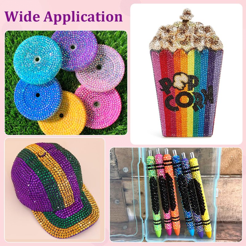 22000Pcs Resin Rhinestones for Bedazzling with Tweezers, Multicolor 2/3/4mm Rhinestones for Crafting with B7000 Jewelry Glue for DIY Crafts Clothing Tumblers Shoes Fabric Nail Art