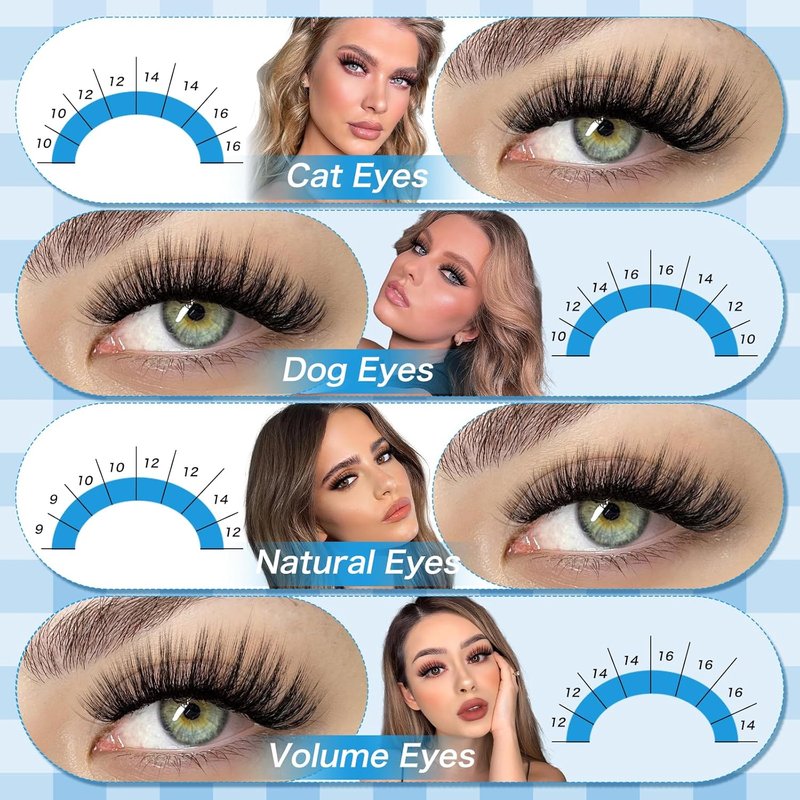 Lash Extension Kit - 280 Pcs Individual Eyelash Clusters with Bond & Seal | 40D & 50D, 9-16mm