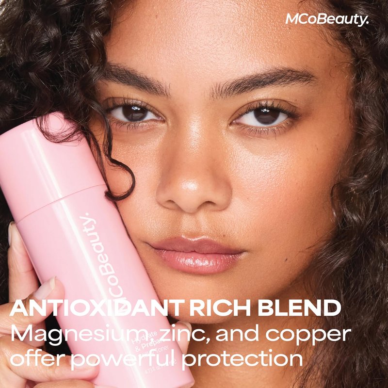 MCoBeauty Hydrate & Prepare Milky Toner - Ceramide Hyaluronic Acid Toner Essence for Plump Dewy Glazed Skin - Calming Hydrating Face Milk - Makeup Prep for Dry Sensitive Skin - Vegan & Cruelty Free