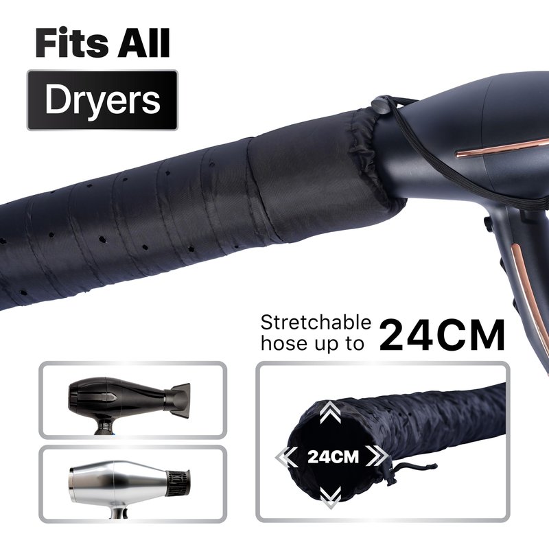Hooded Hair Dryer Attachment with Dual Turbo Airflow & Soft Headband – Speeds Up Drying for Curly Hair, Reduces Heat on Ears & Neck – Large Hair Dryer Bonnet for Deep Conditioning at Home