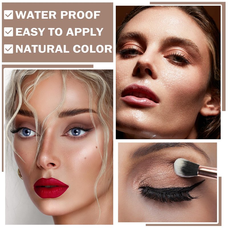 IONSGAKO 9 Color Matte Naked Eyeshadow Palette - Natural Nude, Smoky Brown, Taupe Ultra-Blendable Highly Pigmented Eye Shadows with Brush - 04 Milk Tea