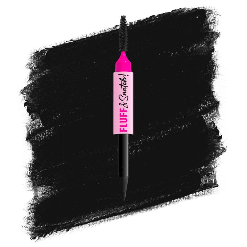 NYX PROFESSIONAL MAKEUP Fluff & Snatch Brow Powder Pen, Cream To Powder Eyebrow Pen For Soft, Defined Brows, Smudge and Transfer-Resistant Formula - Black
