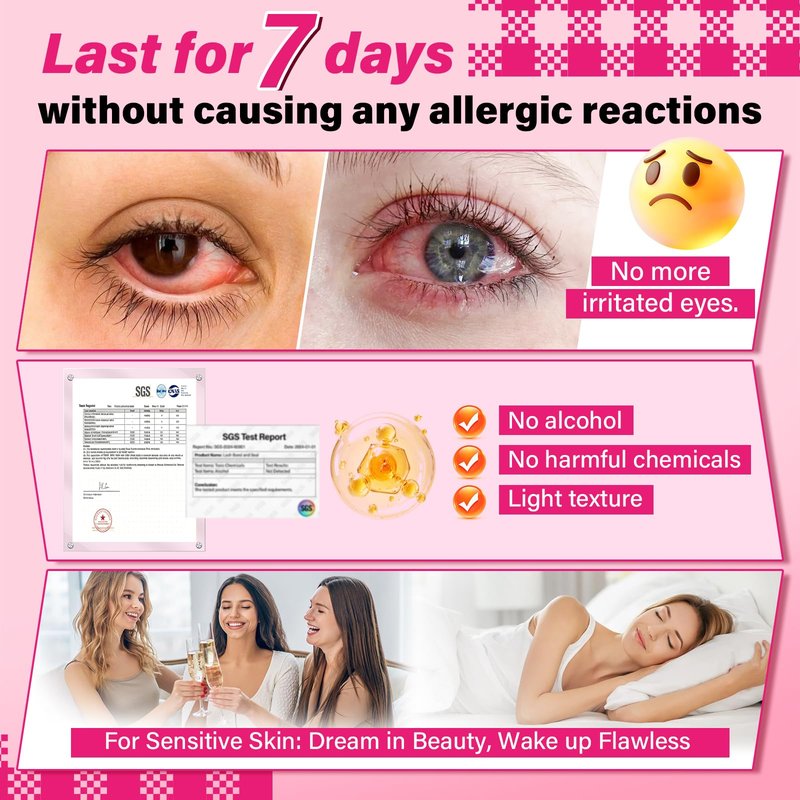 PROLASHBEAUTY Lash Cluster Glue 7 Days Long Lasting Bond and Seal Lash Glue Waterproof Lash Bond & Seal for Clusters 1 Week Strong Hold 2-3S Fast Dry(10ml, Black)