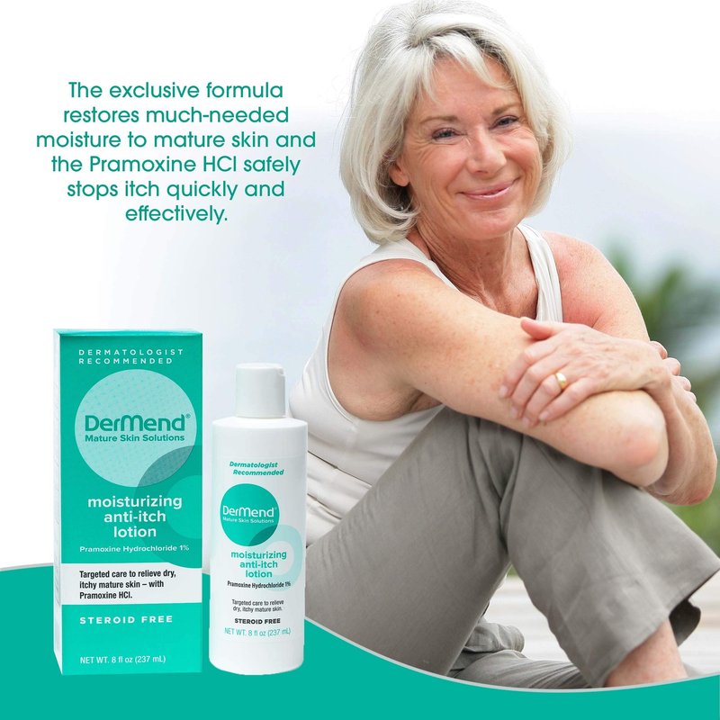 DerMend Moisturizing Anti Itch Lotion Target Care for Dry, Itchy, Mature Skin 8 Ounces