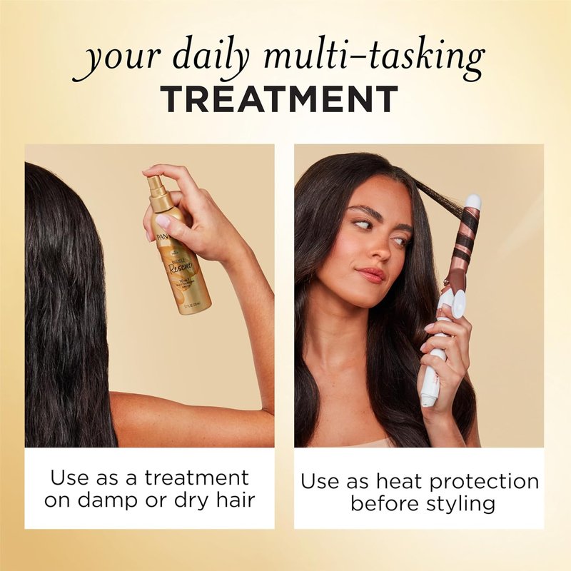 Pantene Miracle Rescue 10-in-1 Multitasking Spray - Heat Protection & Detangling Treatment | 5.7 oz