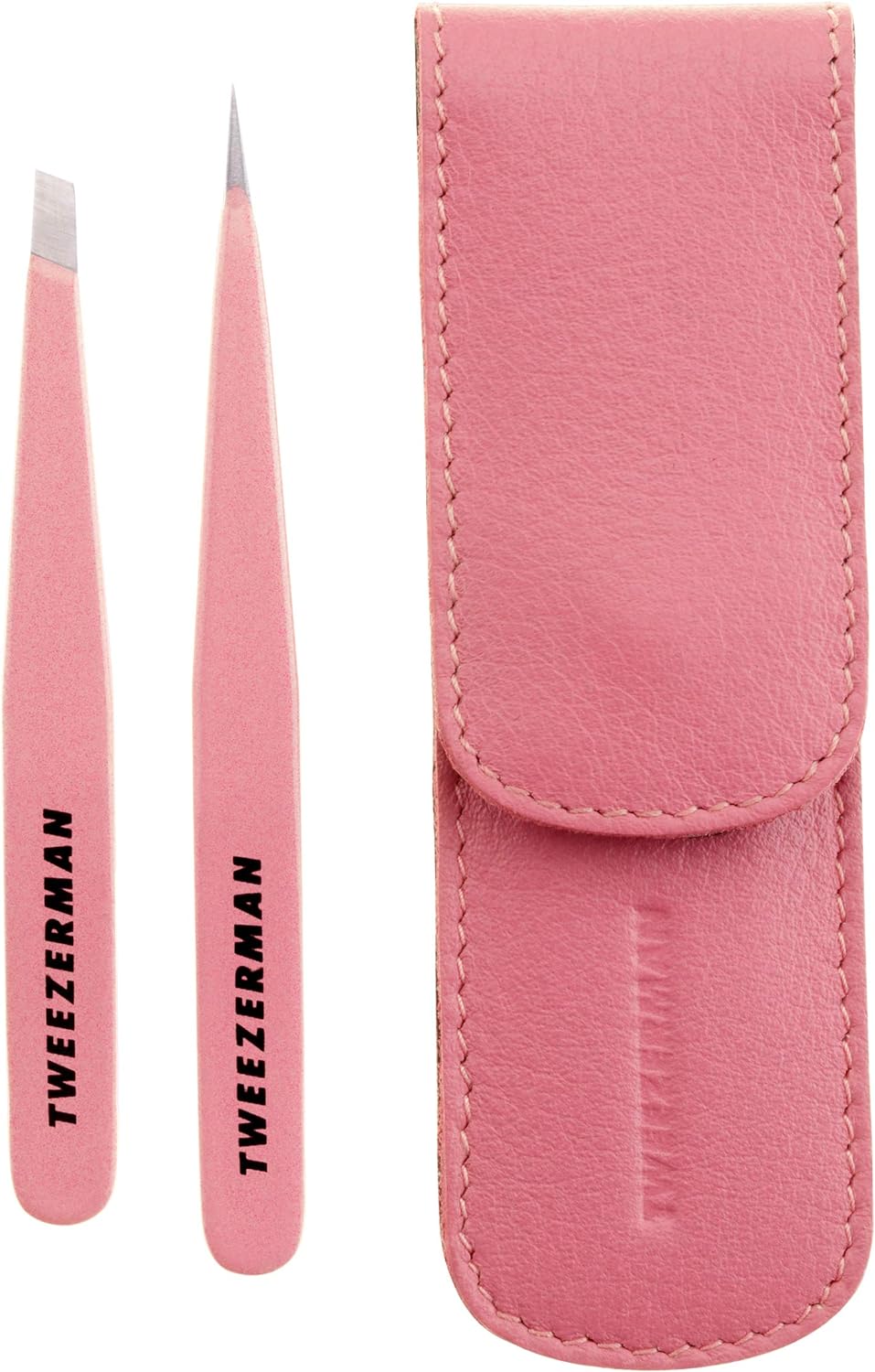 Tweezerman Tea Rose Petite Tweezer Set - Precision Tweezers for Eyebrow Shaping & Grooming
