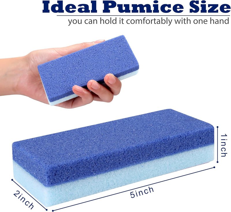 EWAGOA Foot Pumice Stone Set - 6 Pack Callus Remover & Exfoliator for Smooth Feet | Blue