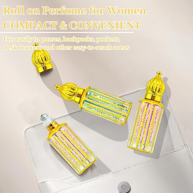 MR.A 3Pack Arabian Perfume for Women, Arabic Long Lasting Roll On Parfum Oils Gift Set, Luxury Arab Parfume Oil for Women Travel Mini Size, Eau de Parfum Parfume, Arabe Roller ball Pheromone Perfume