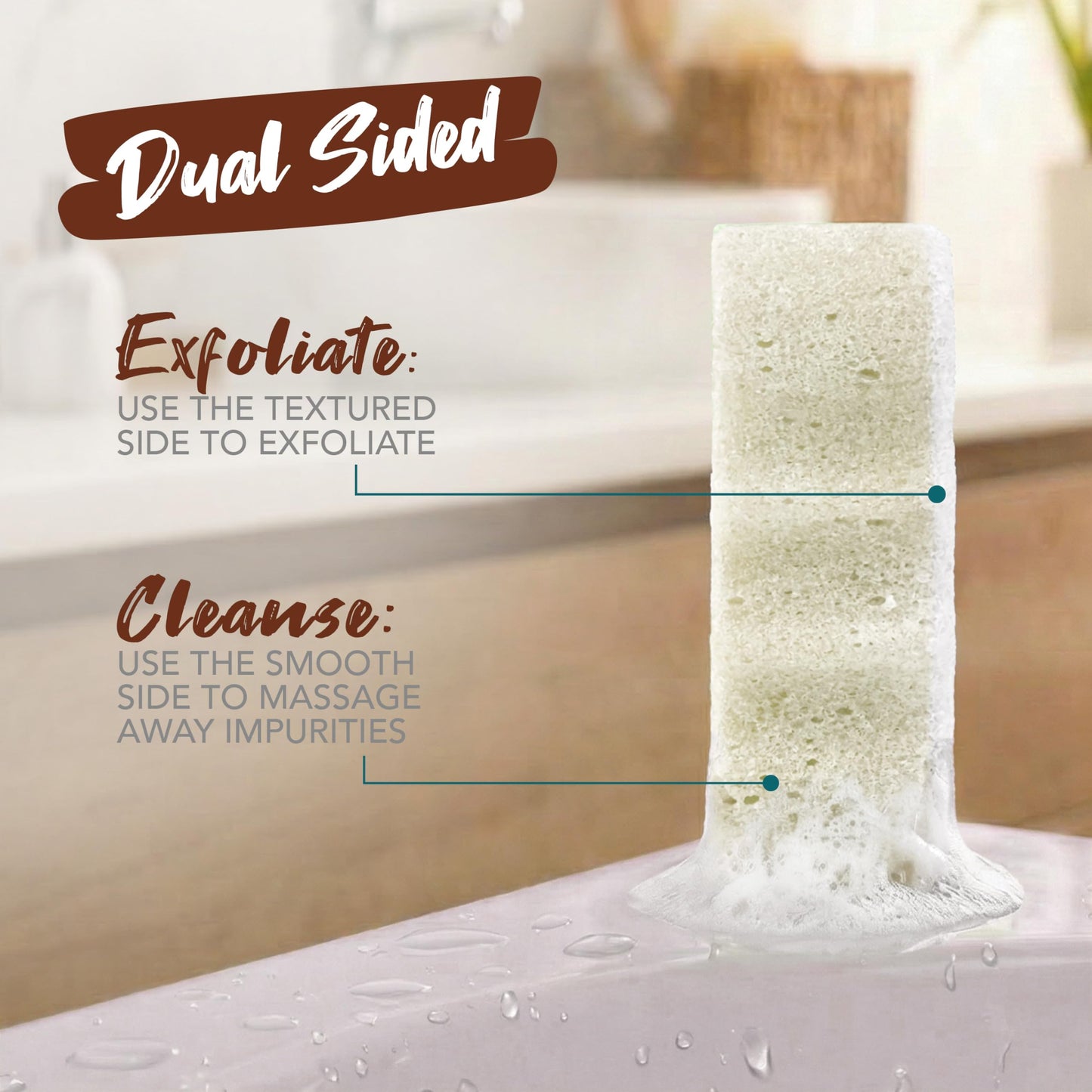 Spongeables Skinutrients Anti-Cellulite Body Wash in a Sponge, Spa Cellulite Massager, Reduce The Appearance of Cellulite, Moisturizer and Exfoliator, Colada Coconut, 1 Count
