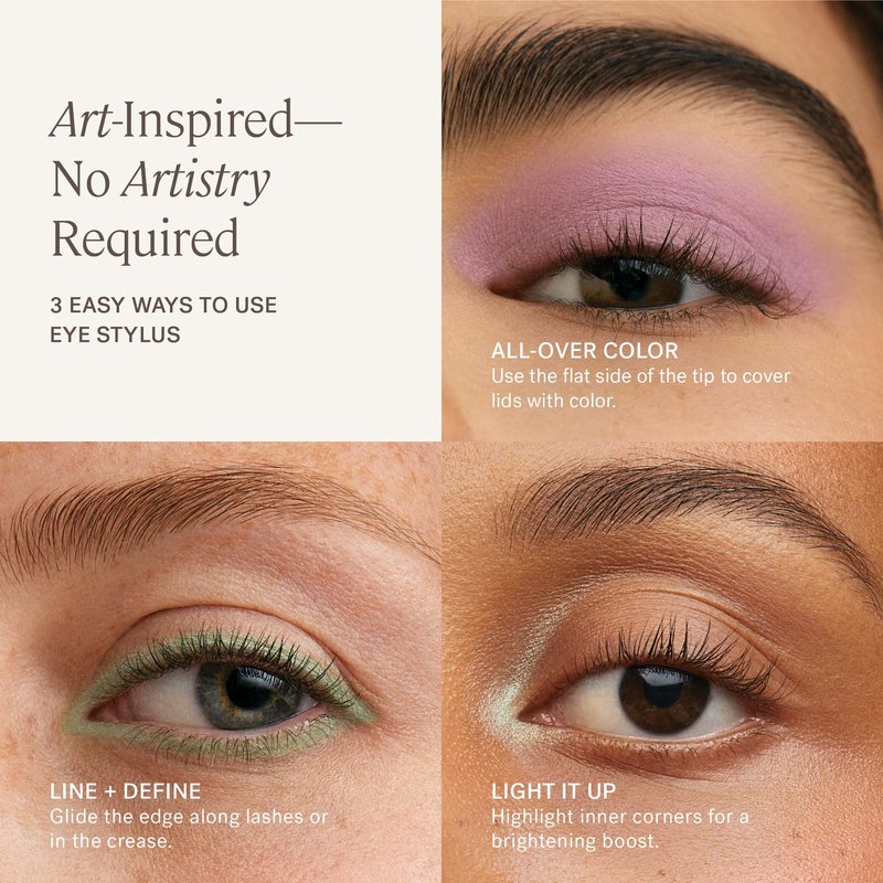 ILIA - Eye Stylus Shadow Stick | Rich, Blendable Pigment | Waterproof, Sweatproof, Crease-Resistant, Up To 12-Hour Wear | Clean, Safe for Sensitive Eyes, Vegan (Adorn)