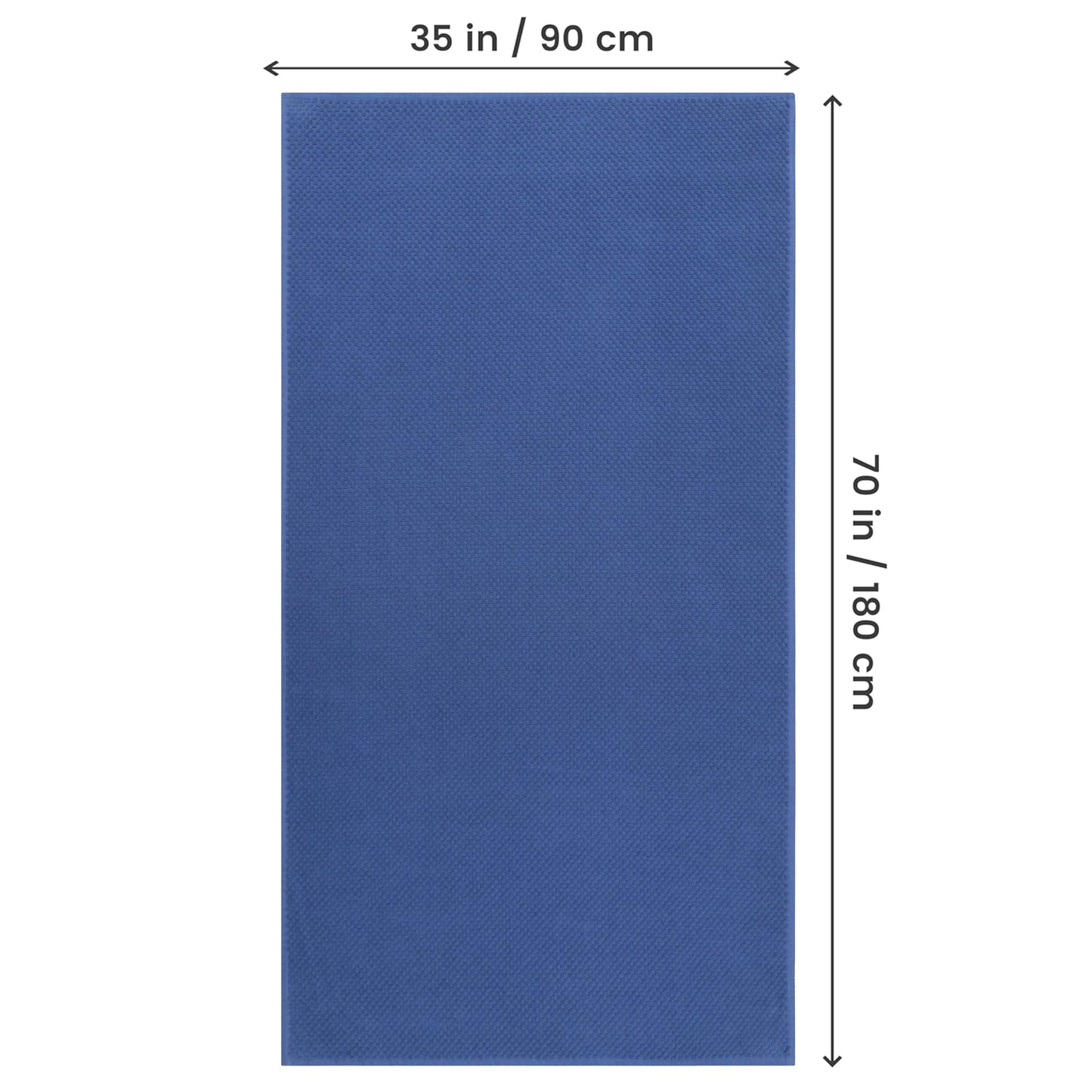 COTTON CRAFT Waffle Bath Sheets - Set of 2 Luxury Euro Spa Waffle Weave Bath Sheet Towels - 100% Ringspun Cotton Bath Sheet - Absorbent Quick Dry Bath Towel Sheet - Oversized 35 x 70 inches - Blue