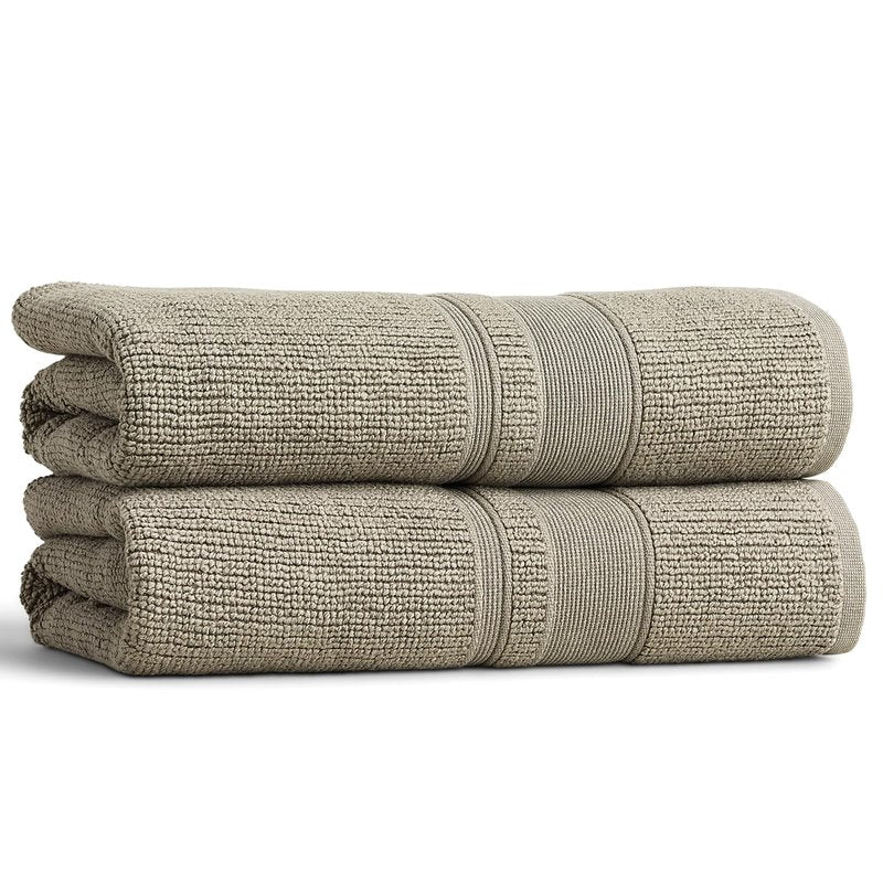 Preston Lane Douro Bath Towel Set – 2 Pack Luxury Cotton Towels, Ultra Soft & Absorbent, Quick-Dry Spa-Quality Bathroom Towels, Made in Portugal, Eucalyptus 54.25 x 26.5