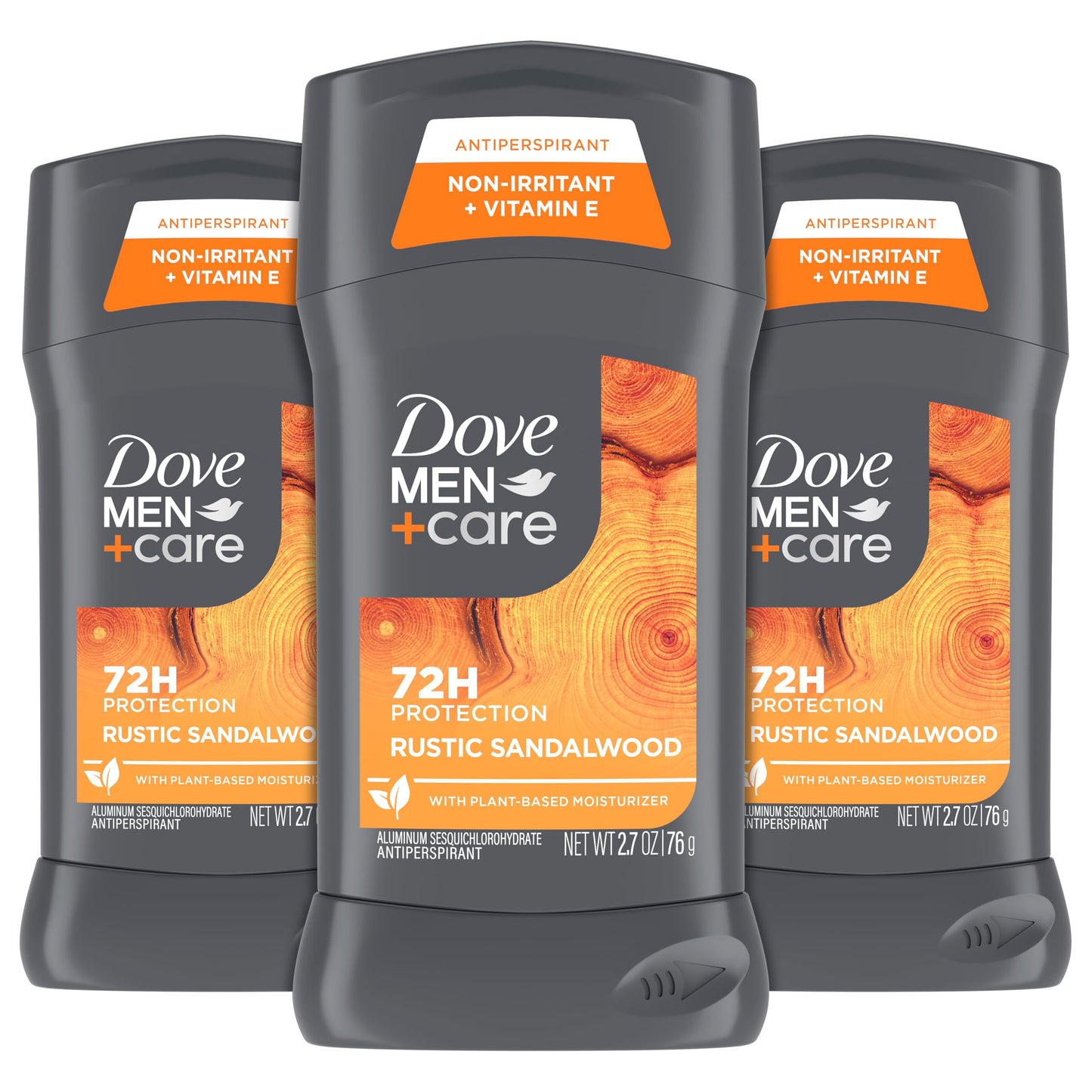 DOVE MEN + CARE Antiperspirant 3 Pack Rustic Sandalwood Deodorant for Men 2.7 oz