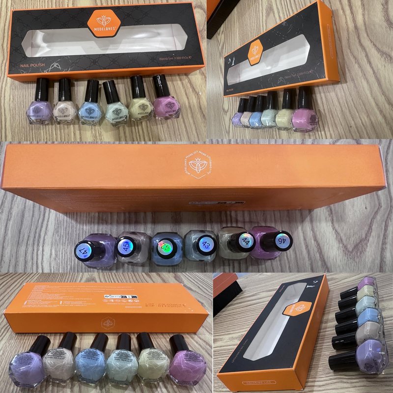 modelones Nail Polish Set, 6 Colors Spring Summer Easter Macaron Pastel Nail Polish Soft Pink Purple Blue Green Orange Quick Dry Nail Polish Kit Salon Home DIY Manicure Kit Gift For Women Girl