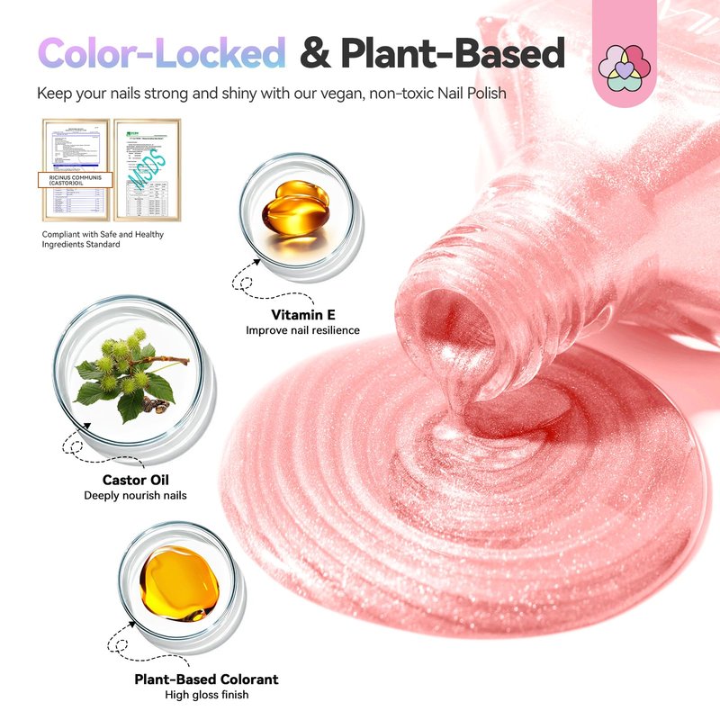 SAVILAND Chameleon Nail Polish Set: 6 Colors Aurora Shimmer Fingernail Polish Holographic Green Purple Red Glitter,Fast Quick-Dry Nail Lacquer Manicure Art Kit for Toe DIY Salon Home 10ml