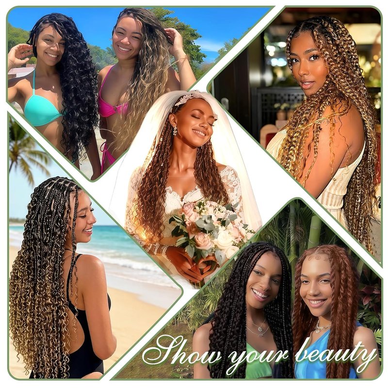 Human Braiding Hair for Boho Braids, 14 Inch 100% 12A Deep Wave Boho Hair for Braiding 3 Bundles/Pack Bohemian Bulk Human hair No Weft Extensions for Braid with Curly Ends 110g Natural Black