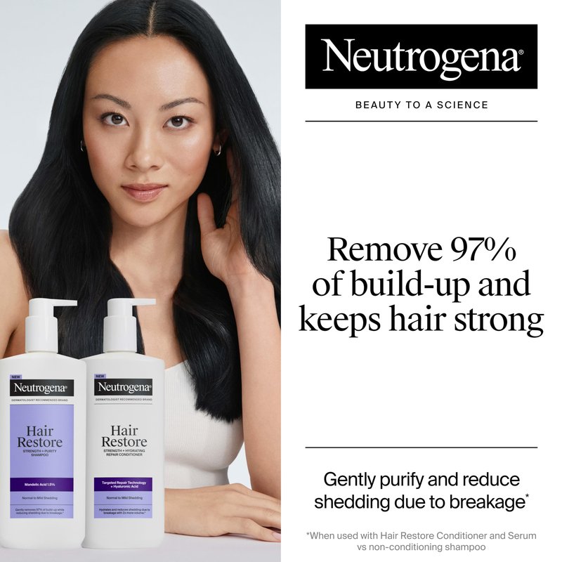 Neutrogena Hair Restore Strength + Purity Sulfate-Free Shampoo, 13 fl oz