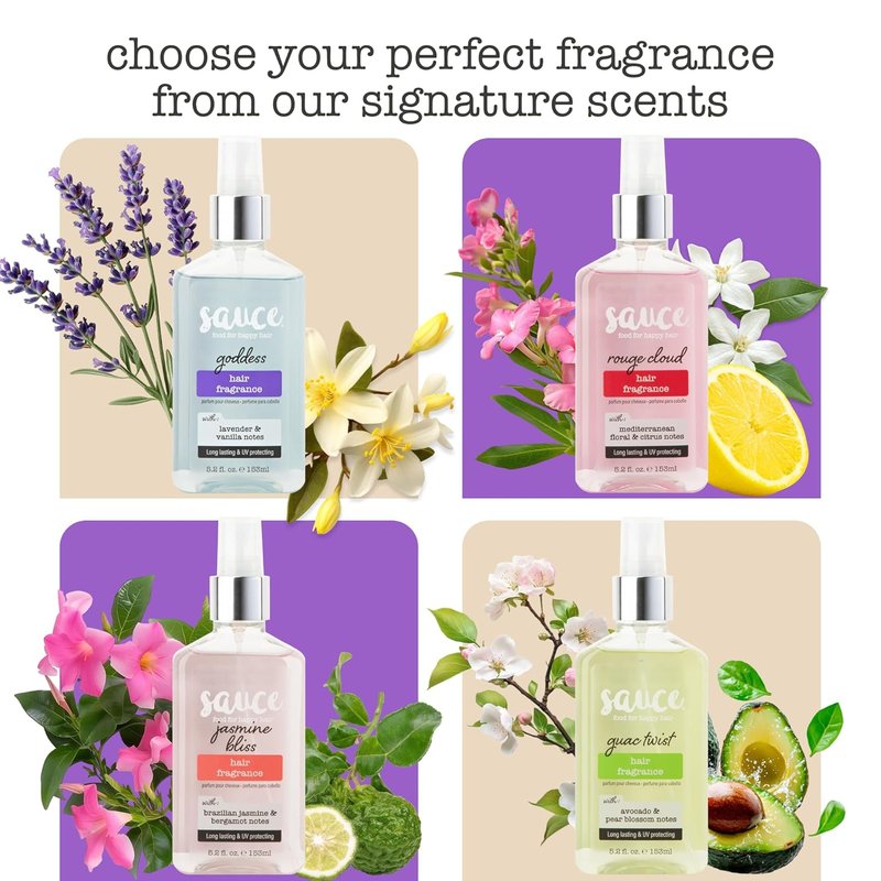 SAUCE BEAUTY Goddess Hair Fragrance - 5.2 Oz | Long-Lasting UV Protection with White Lavender & Tahitian Vanilla