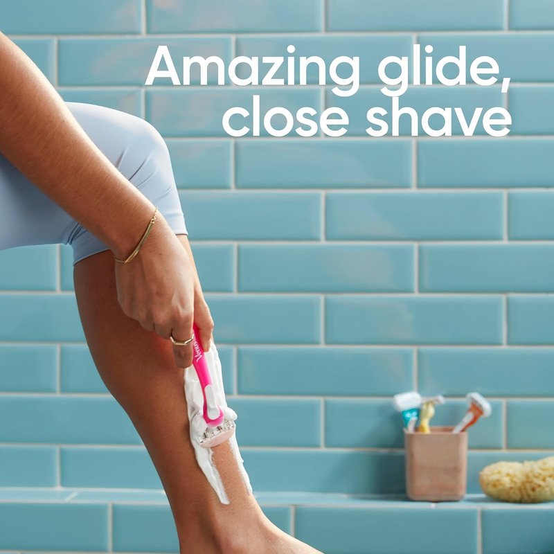 Gillette Venus Disposable Razors for Women - ComfortGlide with White Tea Scented Moisture Bars | 2 Count