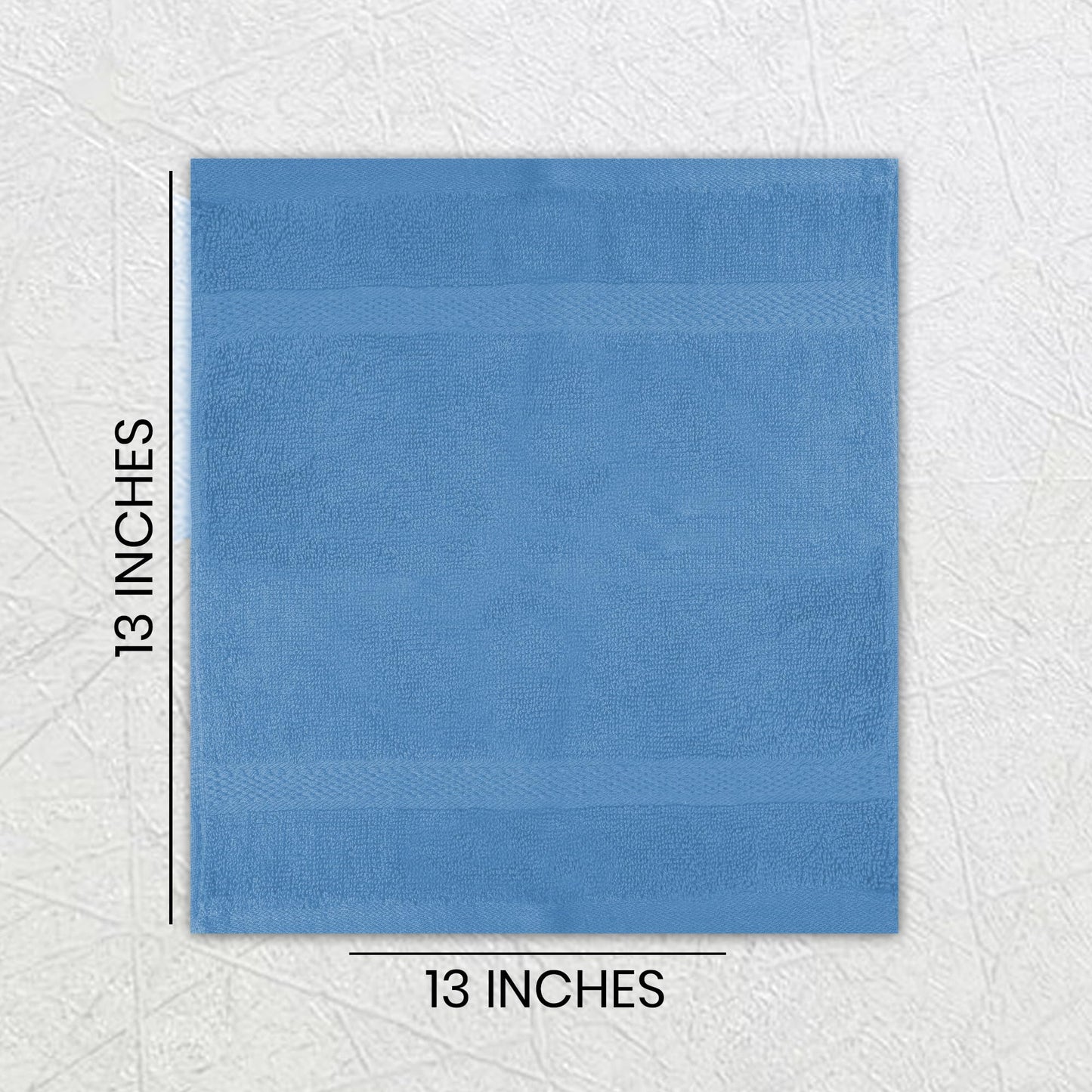 Lenenz Soft Wash Cloths - 12 Pack Plush and Absorbent Cotton Washcloths for Face, Body, and Baby - Multi-Purpose, Quick-Dry Wash Cloths Set 13x13'' (Electric Blue)