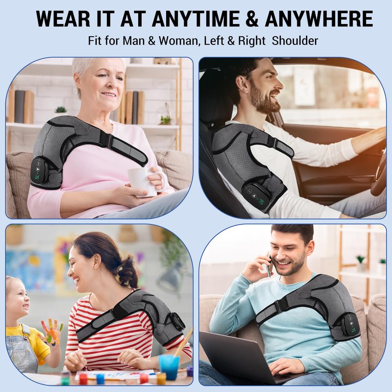 Shoulder Heating Pads for Rotator Cuff Pain, Heated Shoulder Wrap Brace for Men Women