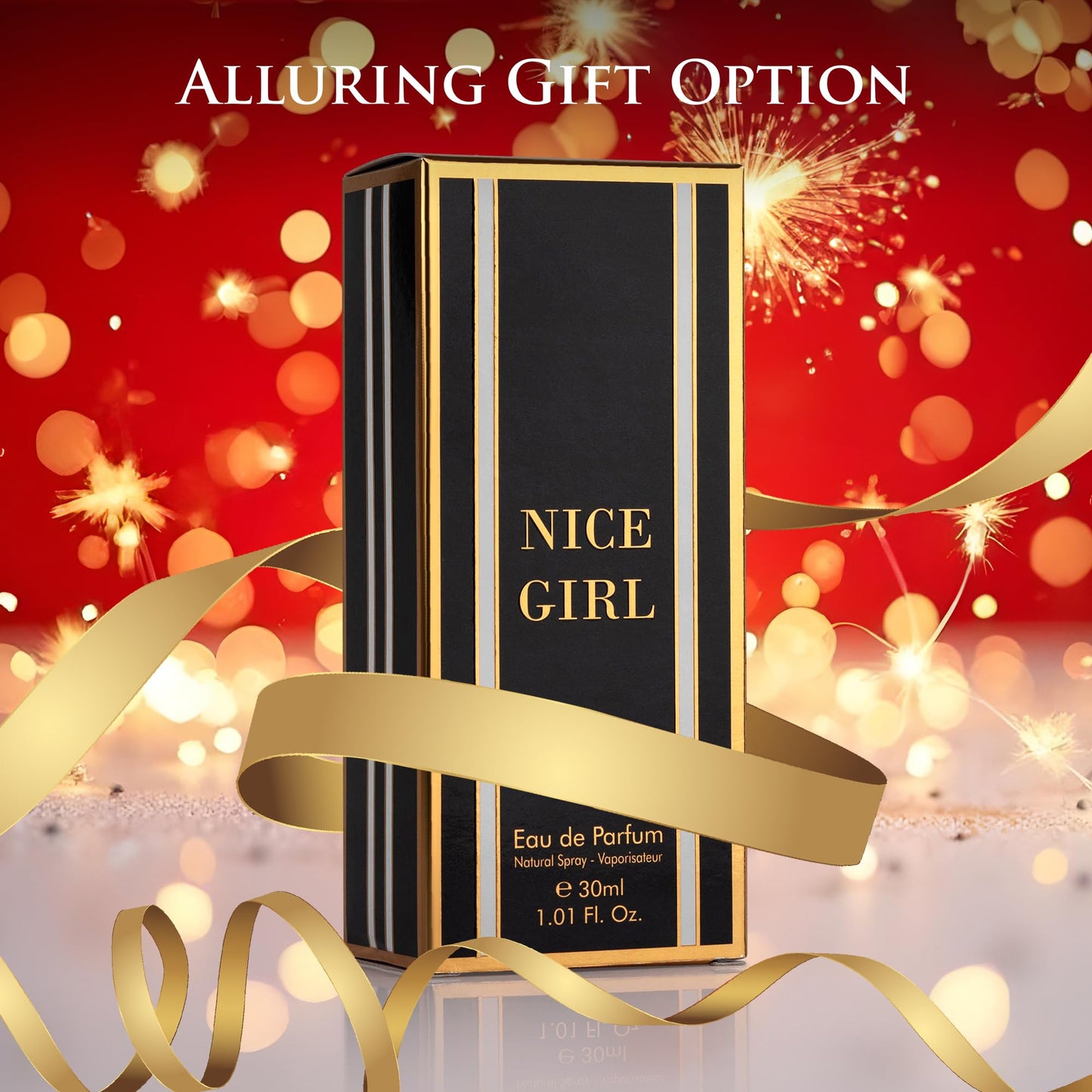 URBAN COLLECTION Nice Girl Eau De Parfum for Women 30ml- Top Notes of Bergamot & Lemon Blend with Almond & Coffee - Middle Notes of Vanilla, Cinnamon & Cacao - Perfume Suitable For Day & Night