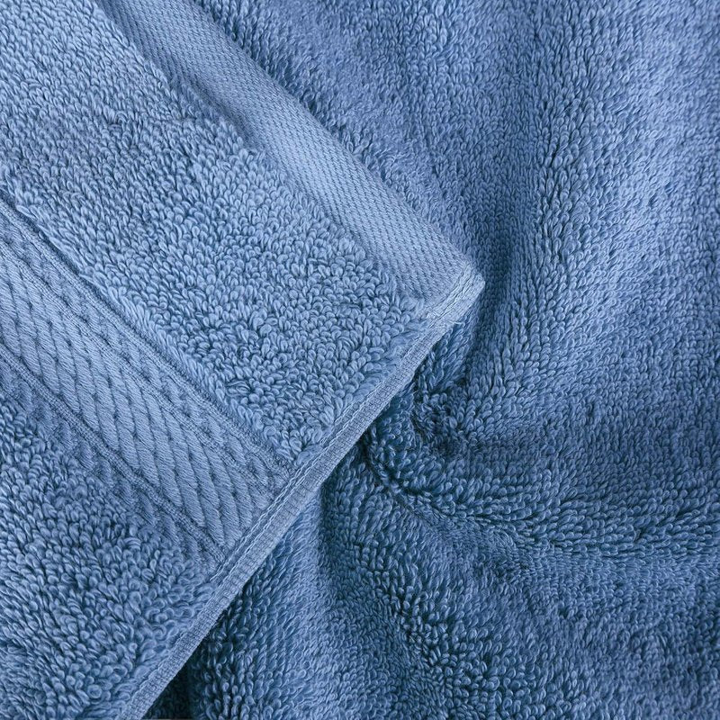 Superior Egyptian Cotton Plush & Absorbent, Bath Towel Set of 4, Denim Blue
