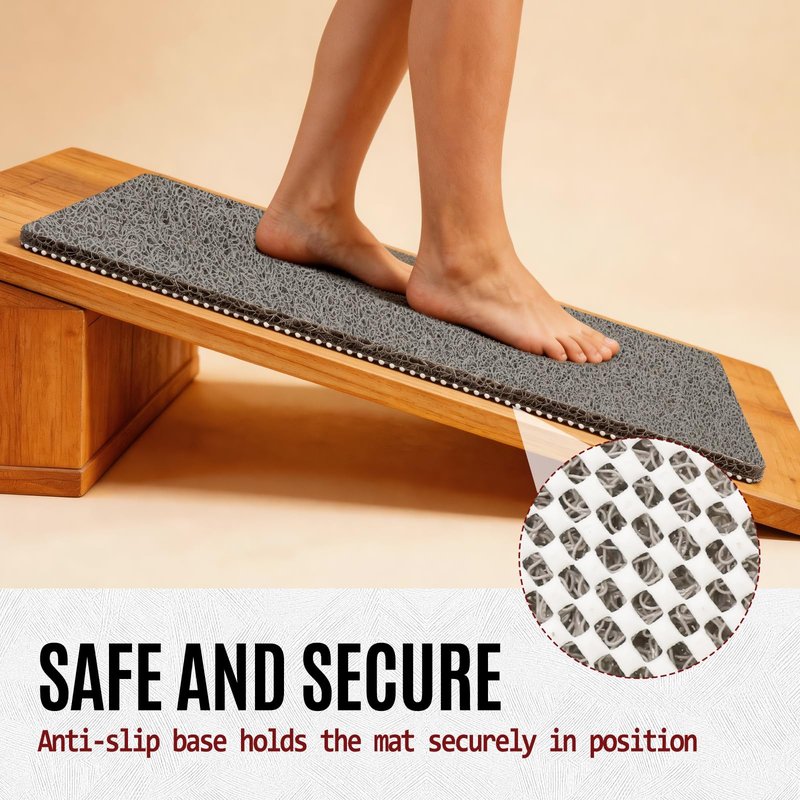 Joyhalo Shower Mat Bathtub Mat Non Slip, Bathmats Non Slip, Quick Drying Foot Scrubber Loofah Mats for Inside Shower, Tub, Bathroom, Home, 17 * 24inch, Grey