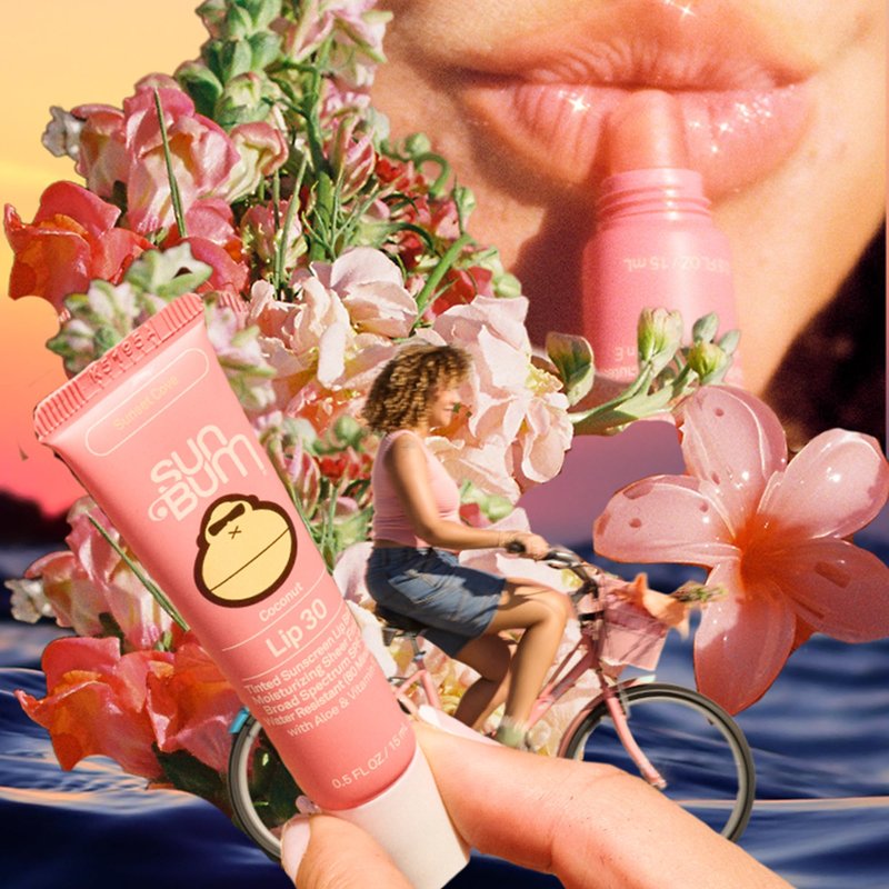 Sun Bum SPF 30 Sunscreen Sunset Cove Tinted Lip Balm - Coconut Flavor Broad Spectrum Moisturizing with Aloe & Vitamin E - Hawaii 104 Act Compliant (Made Without Octinoxate & Oxybenzone) - 0.5 oz