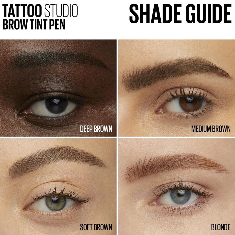 Maybelline New York TattooStudio Brow Tint Pen Makeup, Blonde, 0.037 fl. oz.