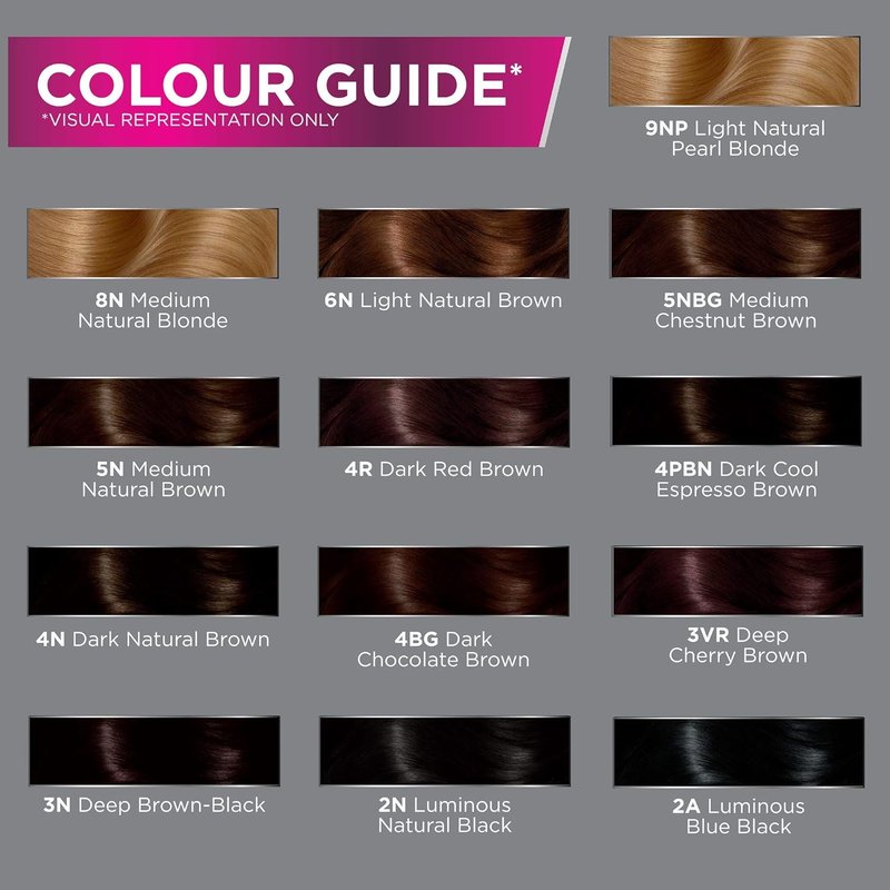 John Frieda Precision Foam Colour - Light Natural Brown 6N Hair Dye Kit | Full-Coverage, Anti-Fade Gray Coverage