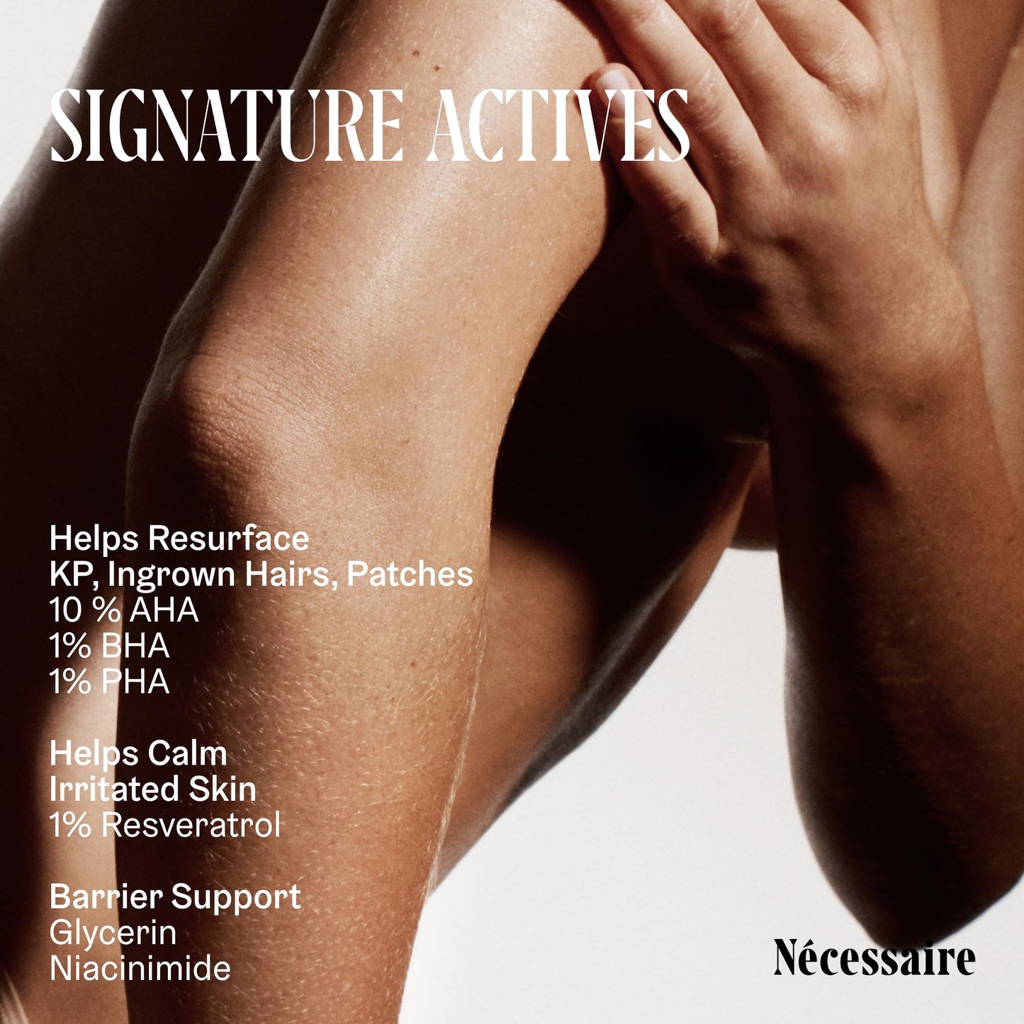 Nécessaire The Body Peel. Resurfacing Serum for KP, Ingrowns, Strawberry Skin and Discoloration. 10% AHA, 1% BHA, 1% PHA, Peeling Peptide. Dermatologist-Tested. Hypoallergenic. Non-Comedogenic. 150ml