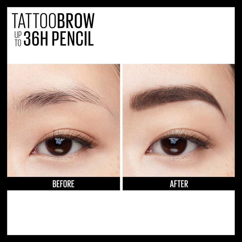 Maybelline TattooStudio Waterproof Eyebrow Pencil - Longwear, Pigmented Soft Brown | 1 Count