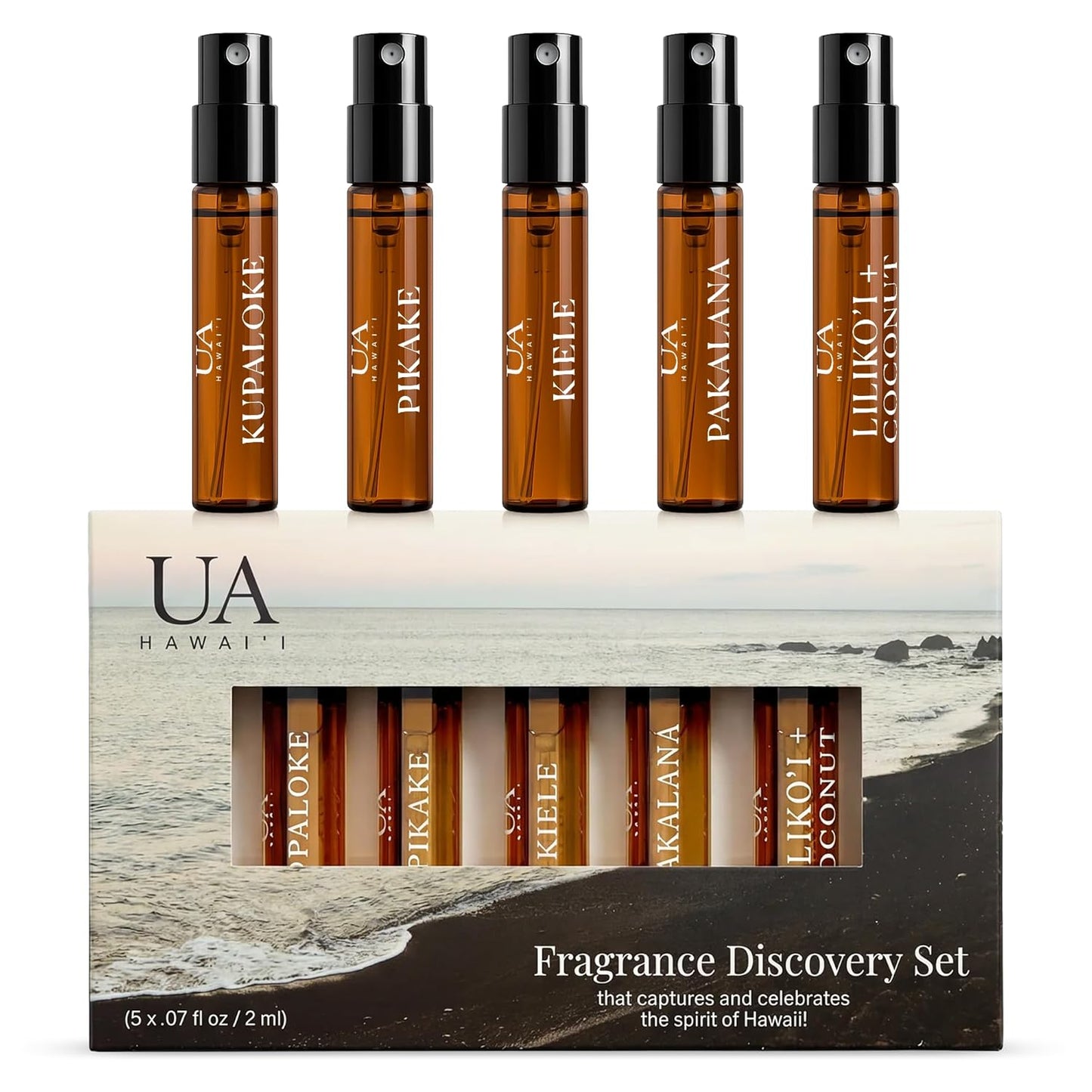 Variety Pack Body and Hair Mist from Hawaii, Hair Perfume for a Light, Hydrating Refresh, Body Mist for Women and Men, Alcohol-Free, With Moisturizing Hyaluronic Acid & Glycerin, Glass Bottle, 3.4 oz