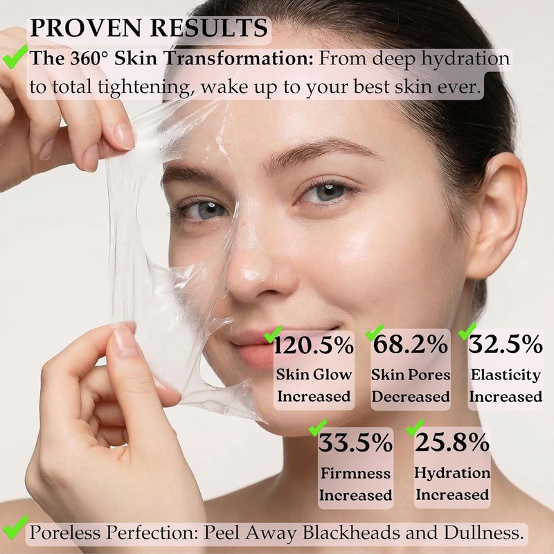Regine Switzerland Collagen Wrapping Mask - Overnight Peel Off for Hydration & Elasticity | 2.53 fl oz