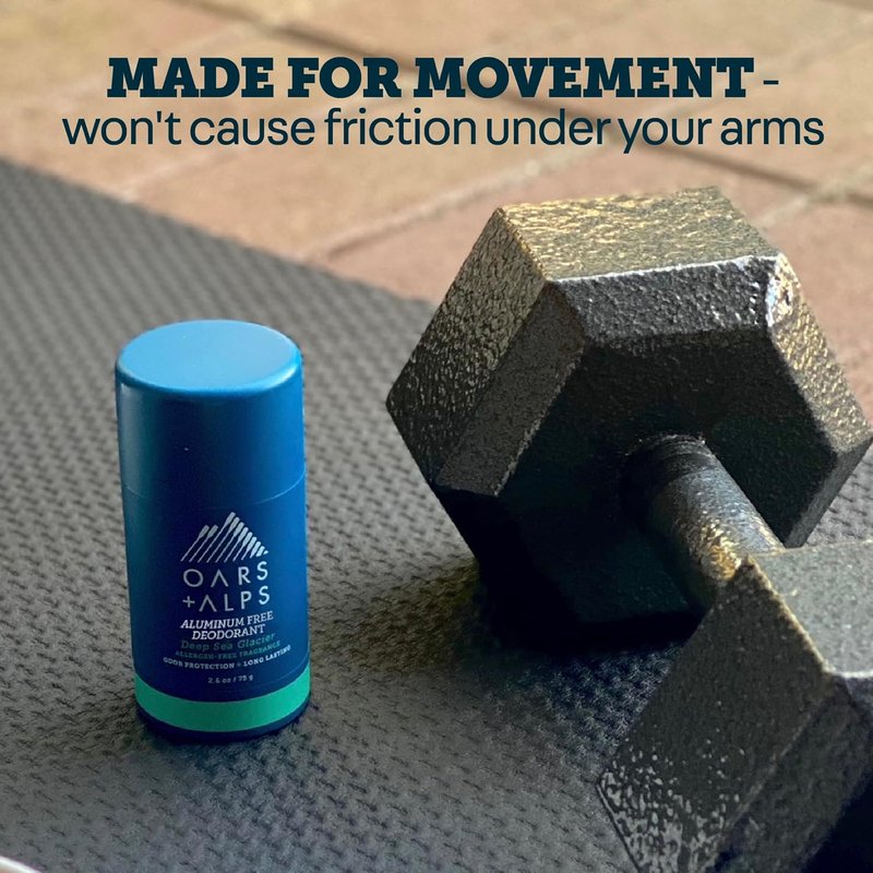 Aluminum-Free Deodorant for Men - Long Lasting Odor Protection | Deep Sea Glacier, 2.6oz