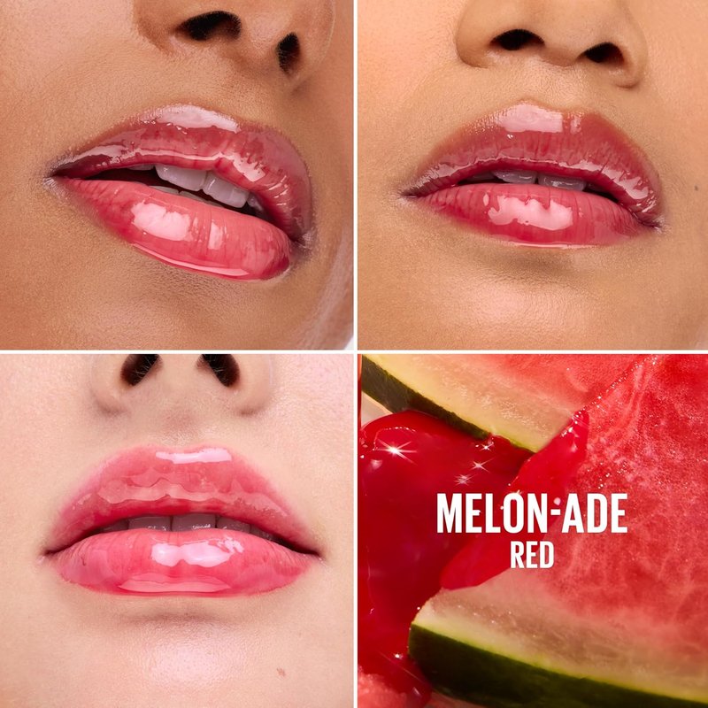 Maybelline Lifter Oil-in-Gel Lip Gloss | Hydrating Tinted Balm with Hyaluronic Acid - Melon-Ade (Red)