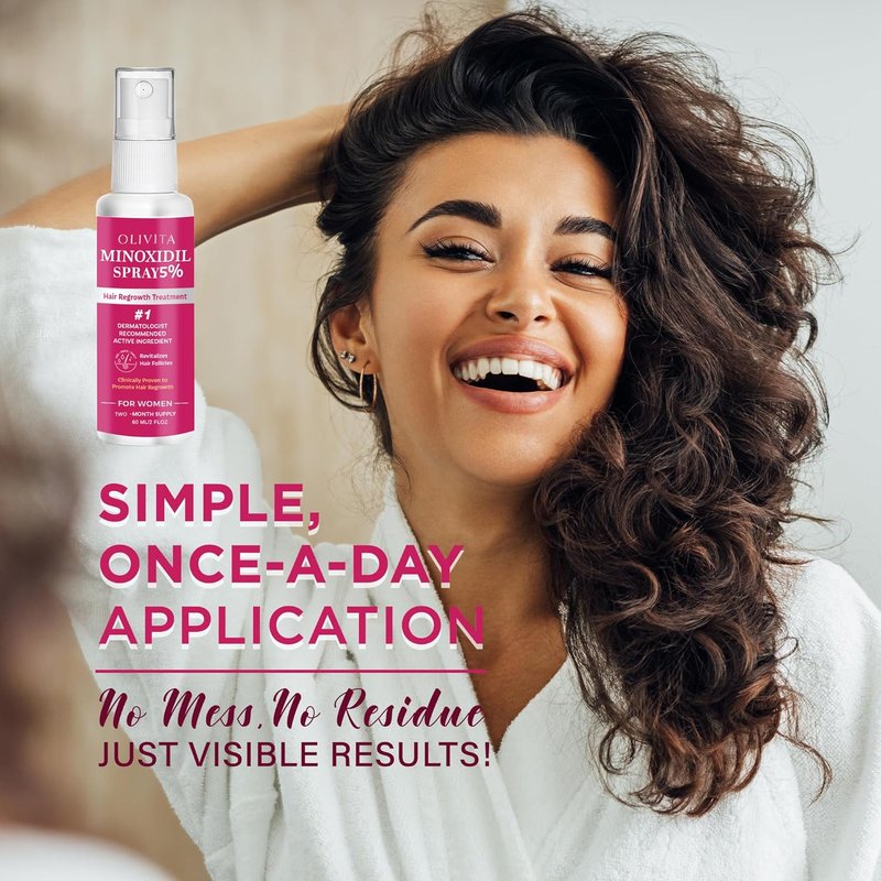 Regine Switzerland 5% Minoxidil Spray for Women | Extra Strength Hair Growth Treatment - Revitalize Follicles & Regrow Thicker Hair - 2 Pack